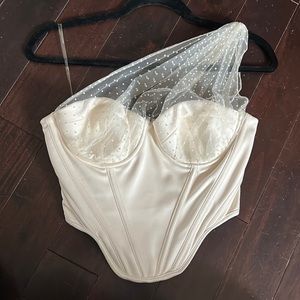 House of cb corset bridal white